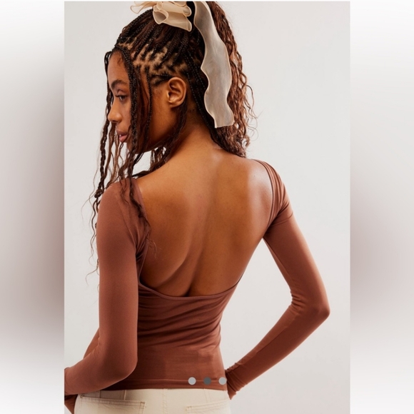 NWOT Free People Low Back Seamless Top - Picture 3 of 9